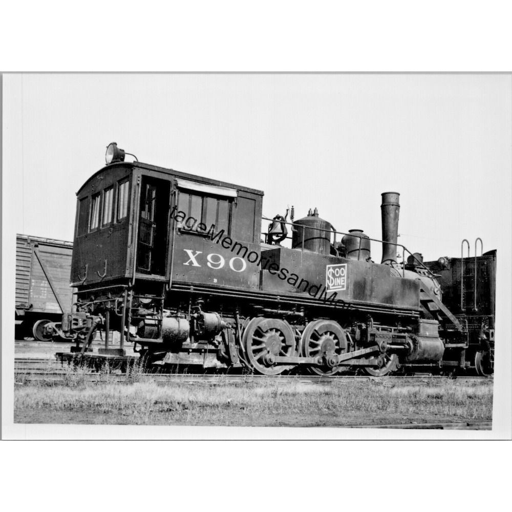 Vintage SOO Line Railroad X90 Steam Locomotive 5"X7" Real Photo T2-193